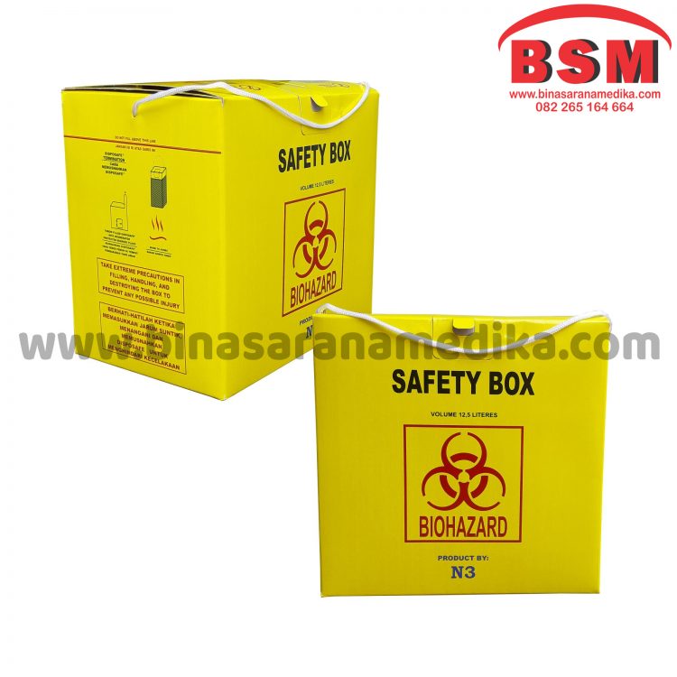 Safety Box Bio Hazard Kapasitas 12,5 Liter Kotak Limbah Medis