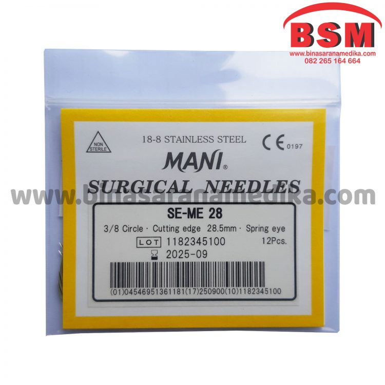 Mani Surgical Needles SE-ME 28 Jarum Hecting Kulit Bedah Operasi