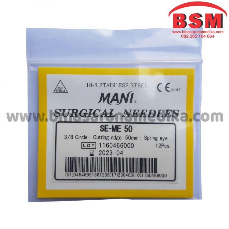 Mani Surgical Needles SE-ME 50 Jarum Hecting Kulit Bedah Operasi
