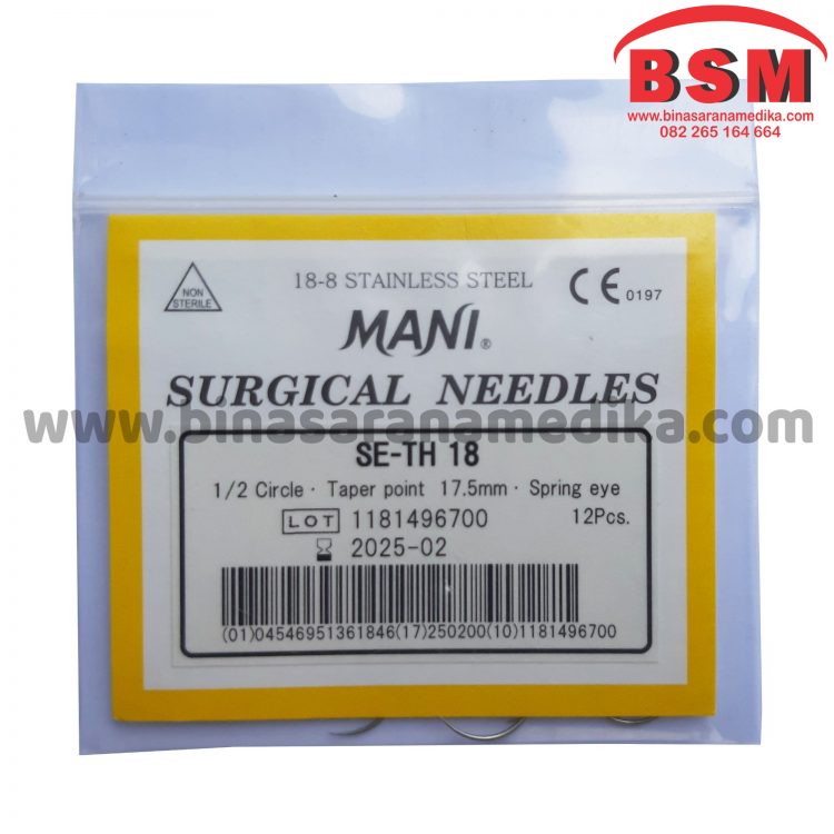 Surgical Needles SE-TH 18 Hecting Otot Jahit Bedah Operasi 